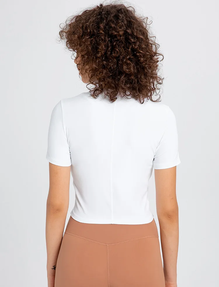 Somatic YOGA Wear Top Women Gym Shirts Women's Short Sleeve Top Yoga Fitness Sport Crop T-shirt Sportswear Outdoor Leisure Womens Clothing - Image 5