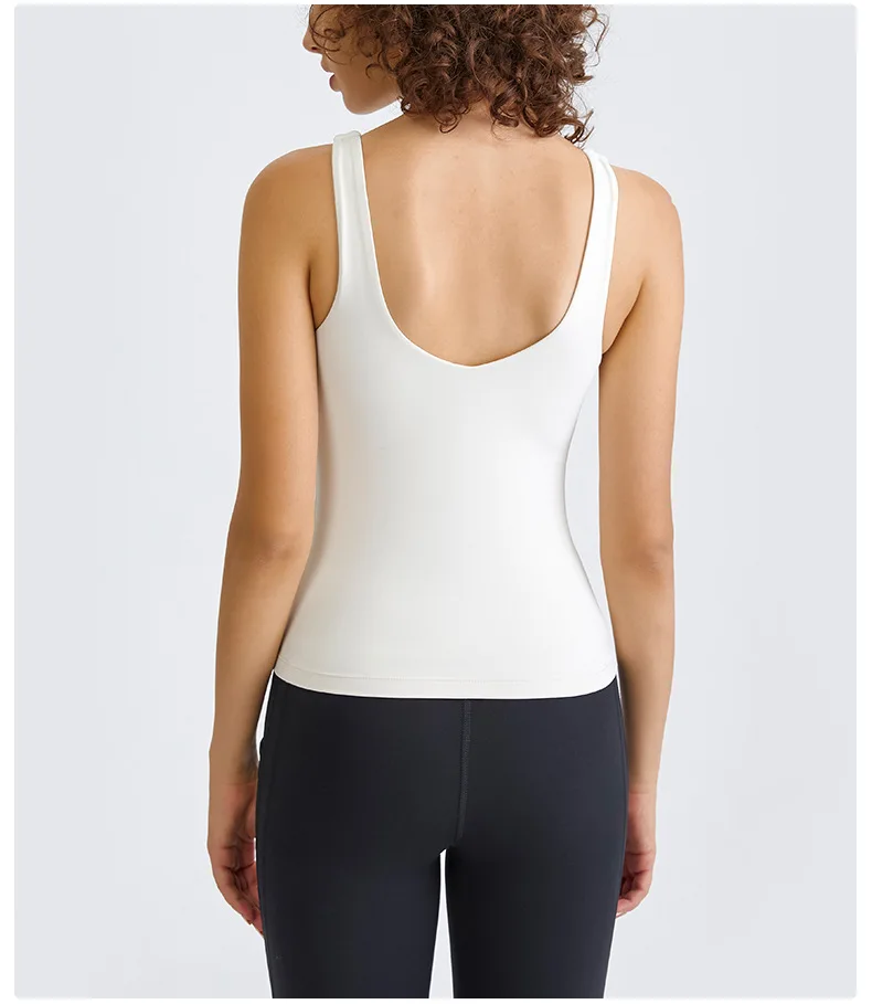 Somatic YOGA Wear Yoga Top Women Tank Top Gym Sports Top Fitness Workout Underwear Vest Womens Clothing Long Style Jogging Bra with Chest Pad - Image 3