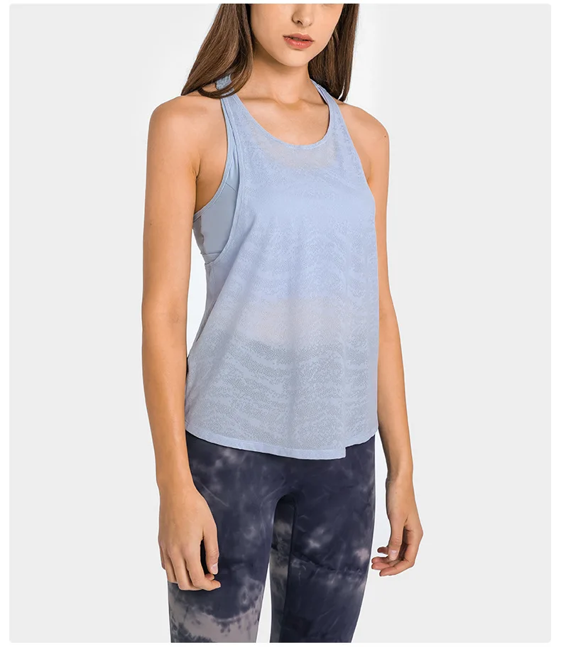 Somatic YOGA Wear Womens Clothing Yoga Tank Top Gym Sports Top Underwear Bra Outdoor Jogging Fitness Jacquard Fabric Crop Leisure Blouse Vest