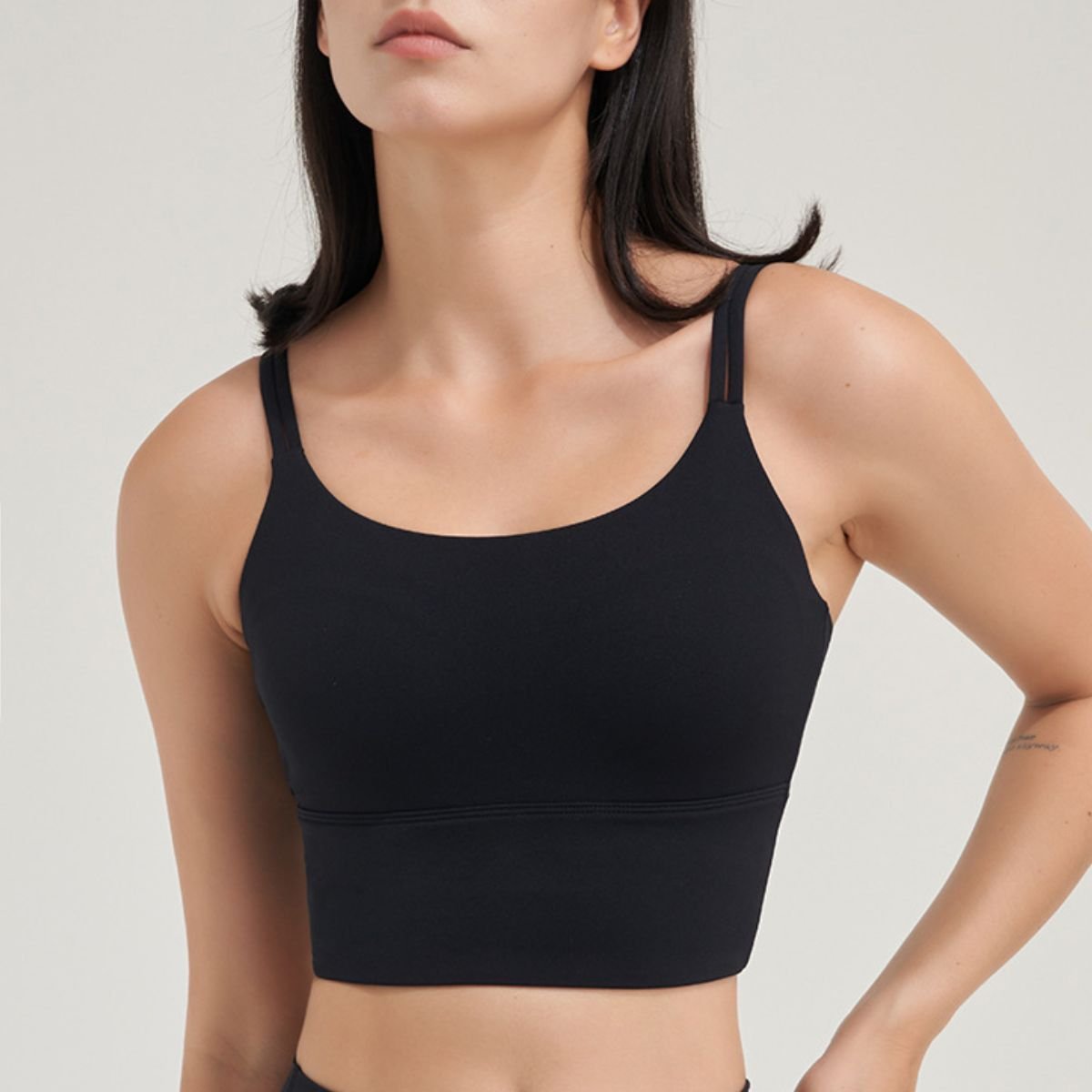 Women Seamless Yoga Bra Top Ribbed Fixed Cup Sports Bra Tight Comfort Multi-coloured - Image 2