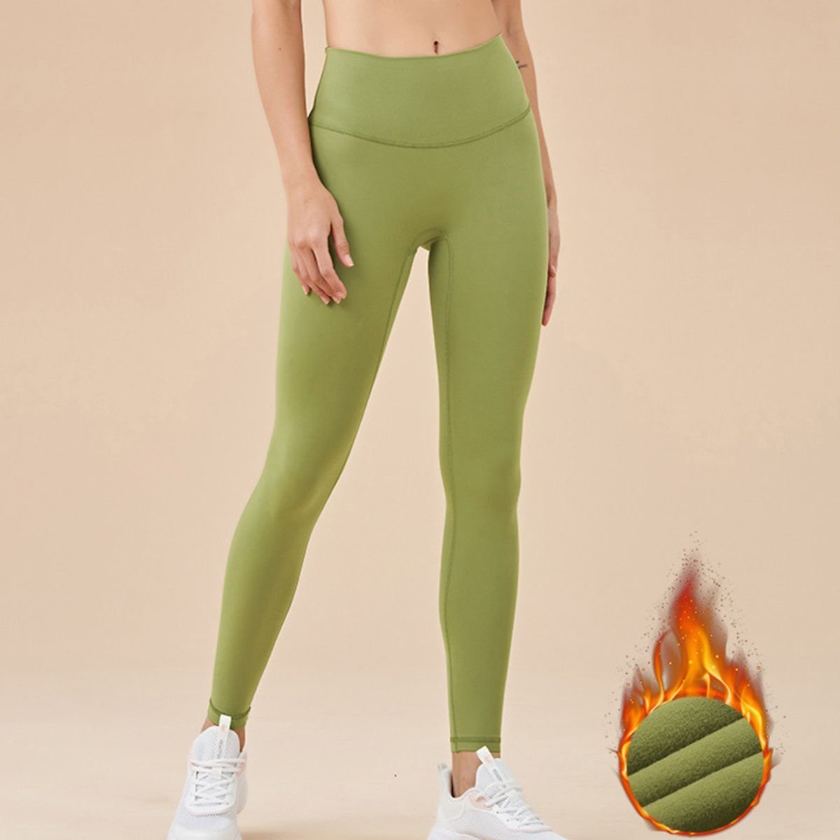 Autumn and winter fleece-lined high-waisted yoga pants women butt lifting thick thin velvet sports fitness pants - Image 2