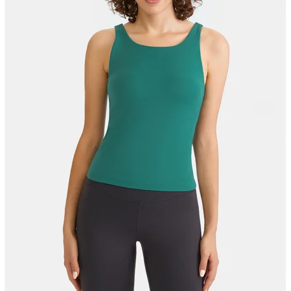 Somatic YOGA Wear Yoga Top Women Tank Top Gym Sports Top Fitness Workout Underwear Vest Womens Clothing Long Style Jogging Bra with Chest Pad