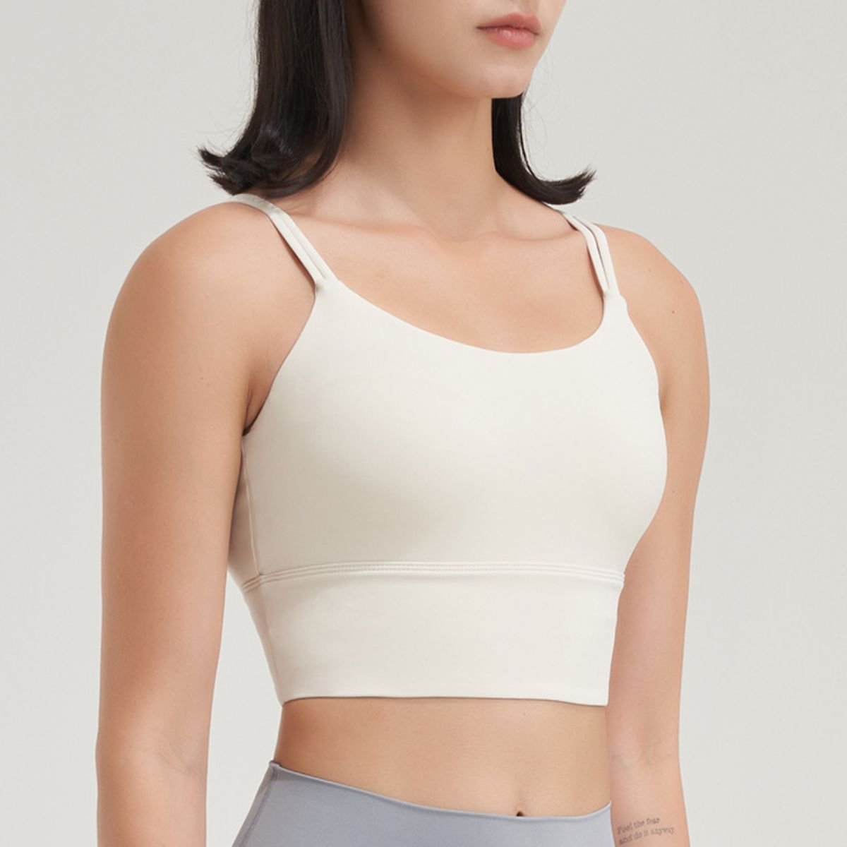 Women Seamless Yoga Bra Top Ribbed Fixed Cup Sports Bra Tight Comfort Multi-coloured - Image 3