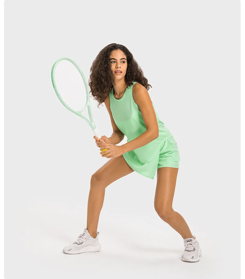 Somatic YOGA Wear Top Women Yoga Fitness Womens Clothing Workout Tennis Female Vest Blouse Outdoors Women's Gym Clothes Breathe Tank Top - Image 3