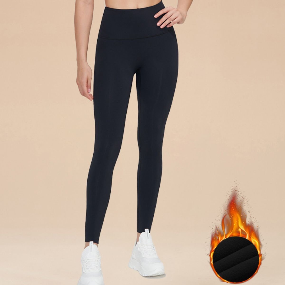 Autumn and winter fleece-lined high-waisted yoga pants women butt lifting thick thin velvet sports fitness pants - Image 3