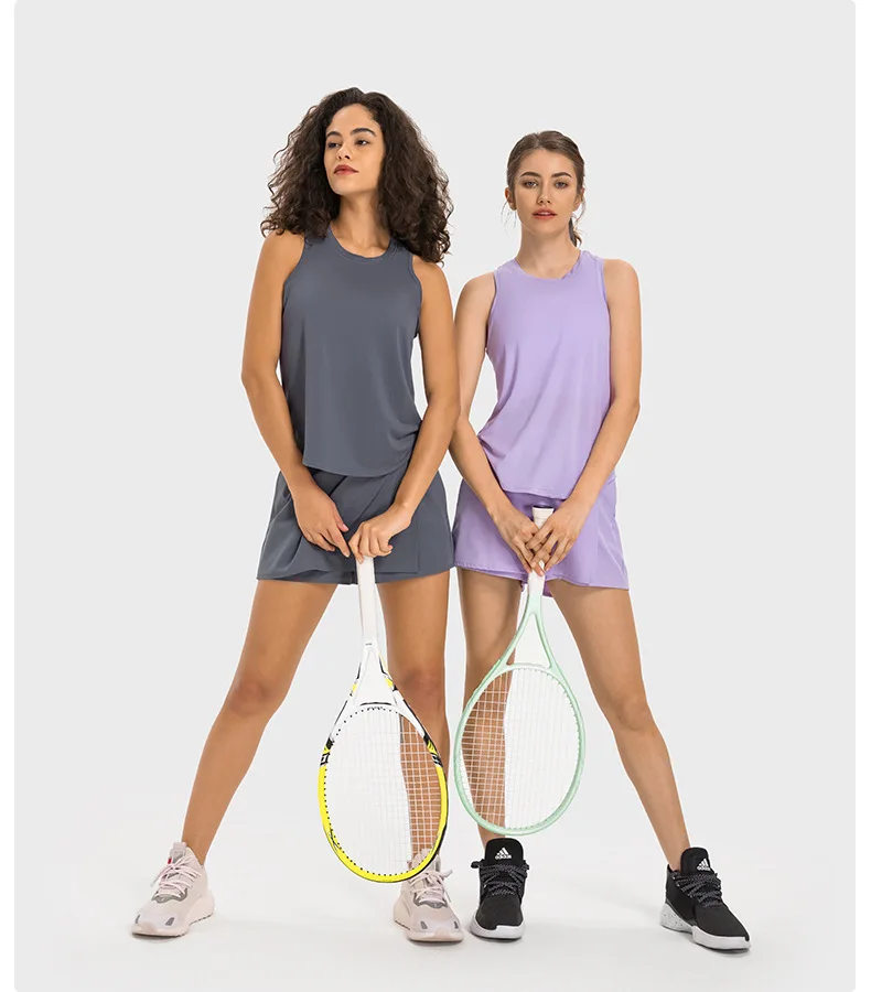 Somatic YOGA Wear Top Women Yoga Fitness Womens Clothing Workout Tennis Female Vest Blouse Outdoors Women's Gym Clothes Breathe Tank Top - Image 4