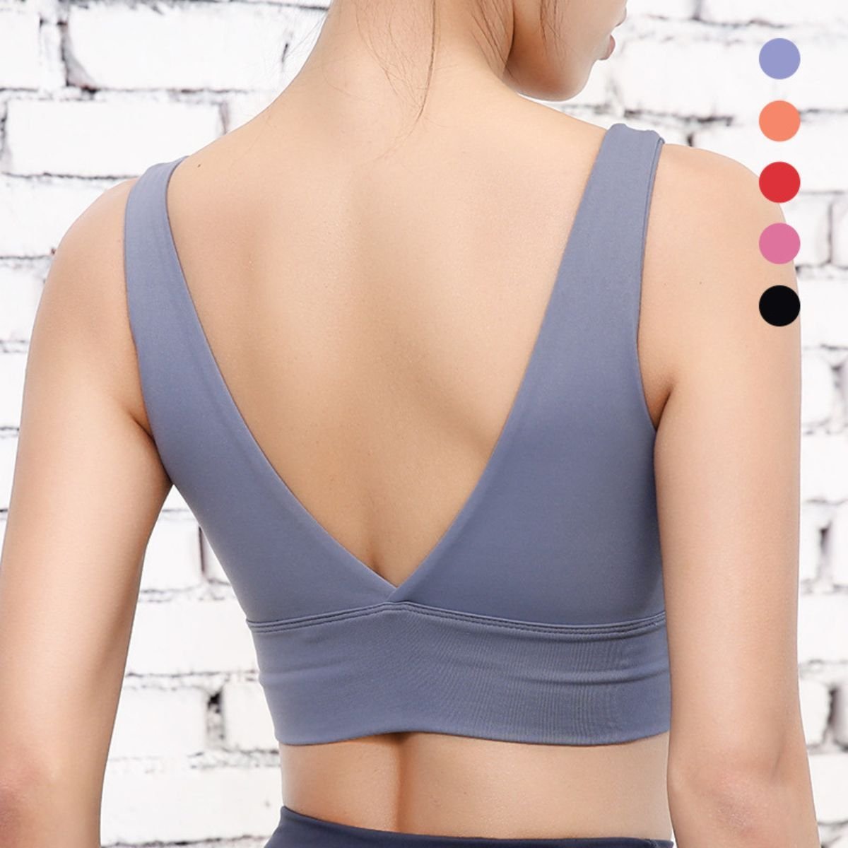 New Push-up Shockproof Deep V Beautiful Back Yoga Sports Bra for Women European and American Style Running Fitness Sports Bra
