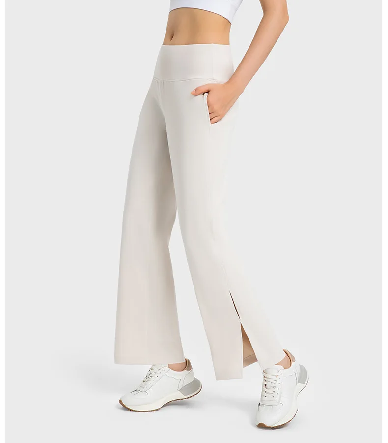 Womens Clothing Outdoor Jogging Flowing Yoga Sport Gym Workout Wide-Leg Women's Pants Sportswear High Waist Tights Bell-Bottoms Leggings - Image 6