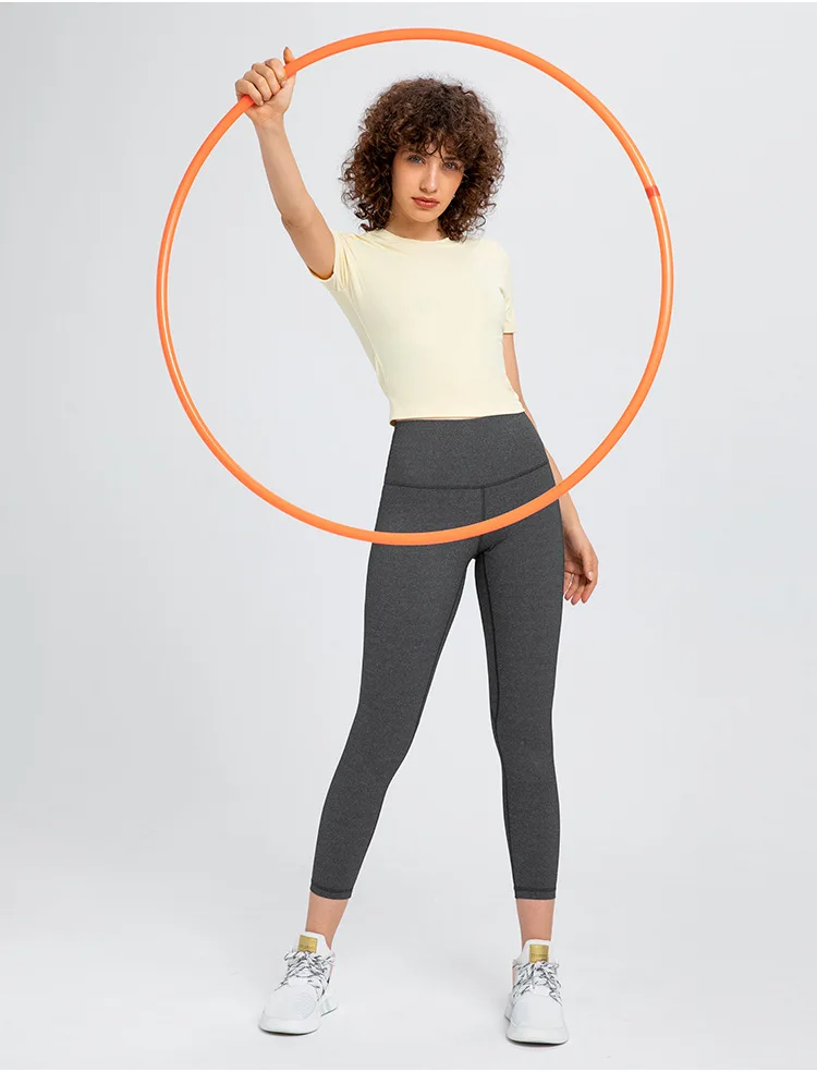 Somatic YOGA Wear Top Women Gym Shirts Women's Short Sleeve Top Yoga Fitness Sport Crop T-shirt Sportswear Outdoor Leisure Womens Clothing - Image 2