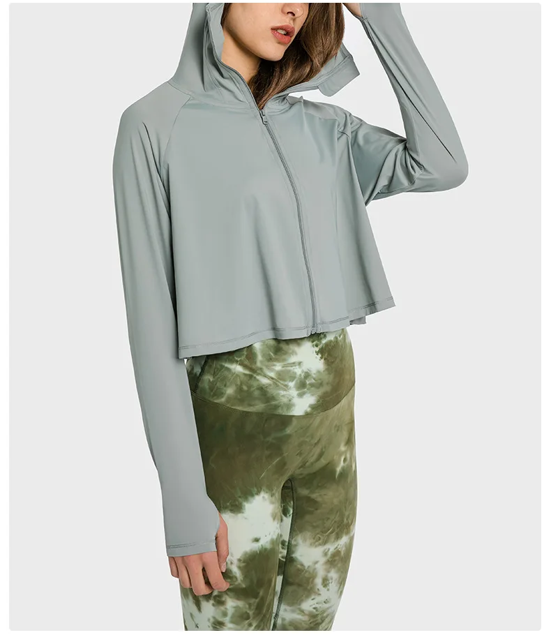 Somatic YOGA Wear Yoga Fitness Jackets Windbreak Breathable Quick Dry Sports and Leisure Outdoor Sun Protection Clothing Hooded Women Jacket - Image 4