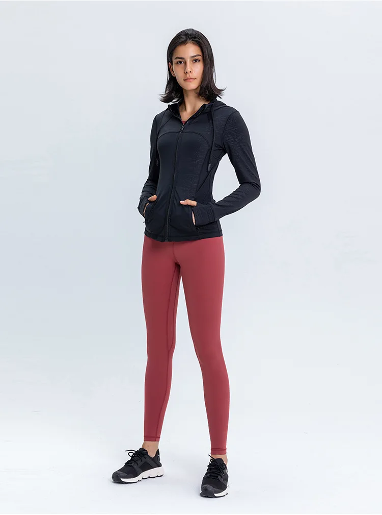 Somatic YOGA Wear Sport Jackets Winter Coat Sport Jacket Hooded Design Women's Autumn Jacket Slim Stretch Print Zipper Yoga Gym Jogging Outerwear - Image 2